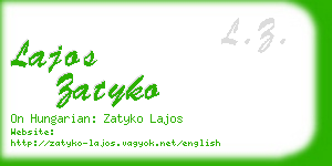 lajos zatyko business card